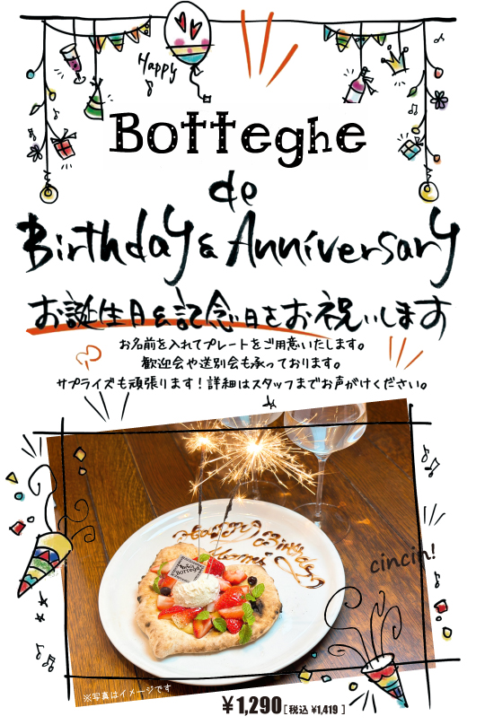 Bottegha de Birthday Anniversary